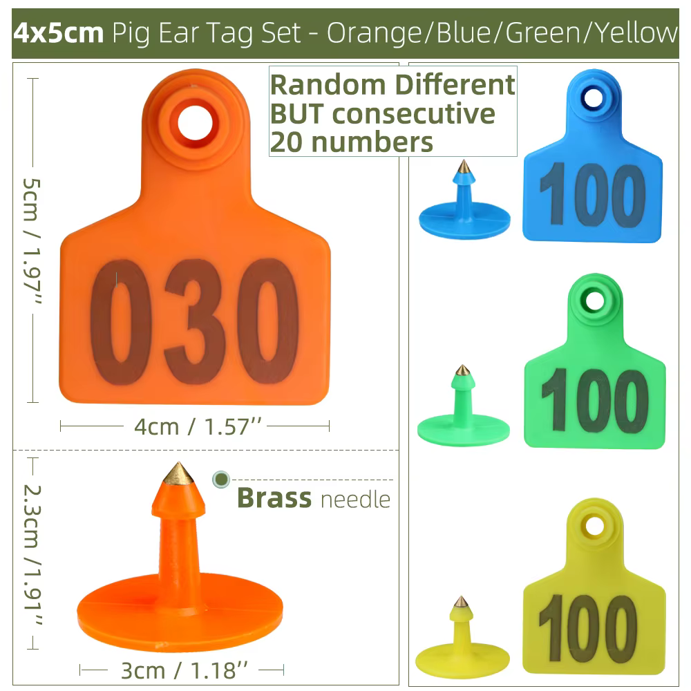 Consecutive Numbers Ear Tag Cattle Earrings Livestock Digital Identification Card Tags for Animals Cow Ear Signs Farm Equipment — image 2