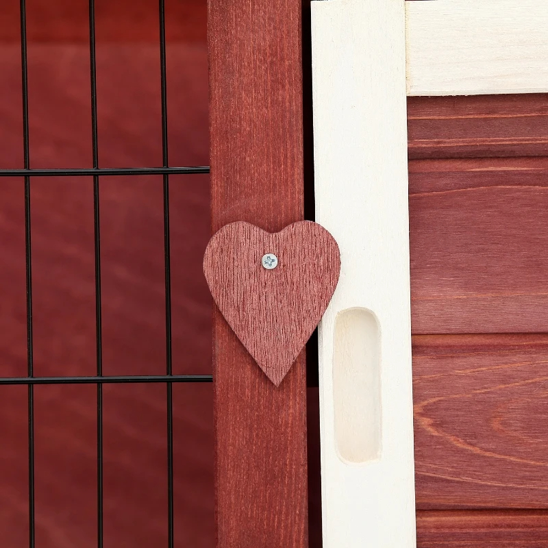 Conejera Grande de 2 Niveles de 54", Casa para Mascotas, Hábitat para Animales Pequeños con Puertas con Cerradura — imagen 14