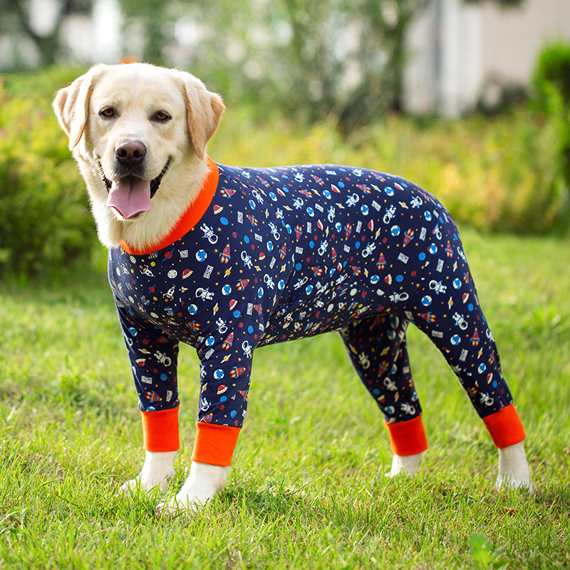 Medium and large dog pet clothing thin design belly protection weaning and sterilization suit — image 14