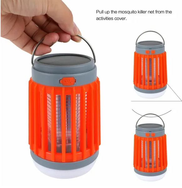 Lámpara de Mosquitos Solares con Zapatilla Eléctrica LED UV para Exterior — imagen 6
