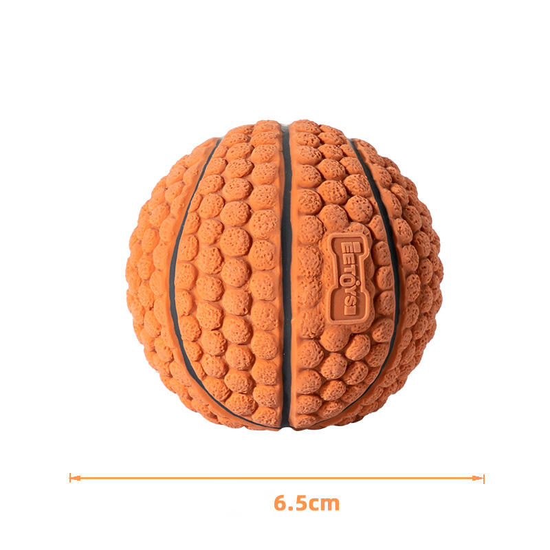 Latex brown blue basketball throw interactive grinding teeth to relieve boredom and retrieve dog toys — image 2