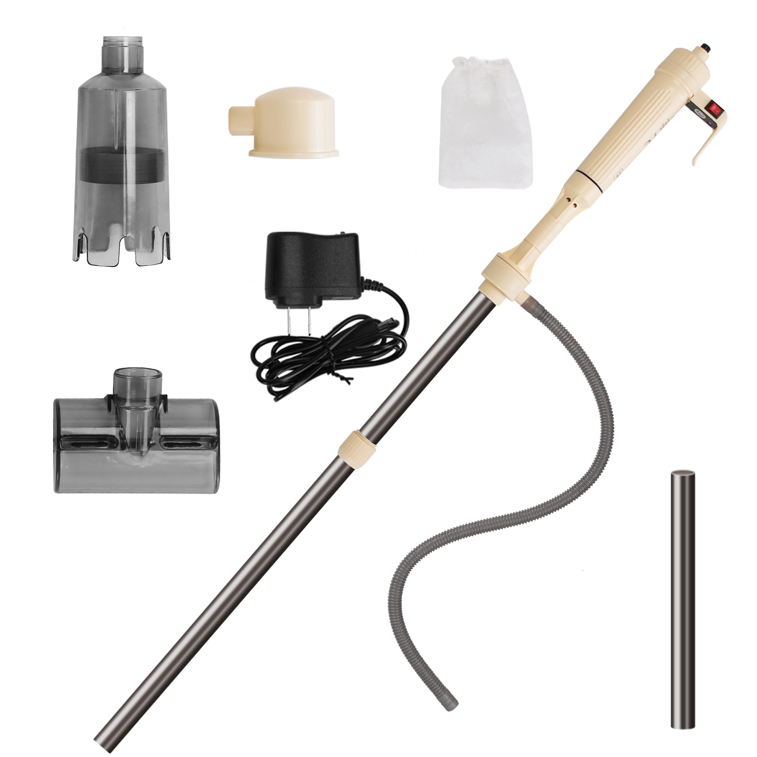 Kit Limpiador Eléctrico Multifuncional de Grava Para Acuario, Longitud Ajustable, Aspiradora Automática Para Pecera, Cambio de Agua, Lavado de Arena y Eliminación de Suciedad — imagen 9
