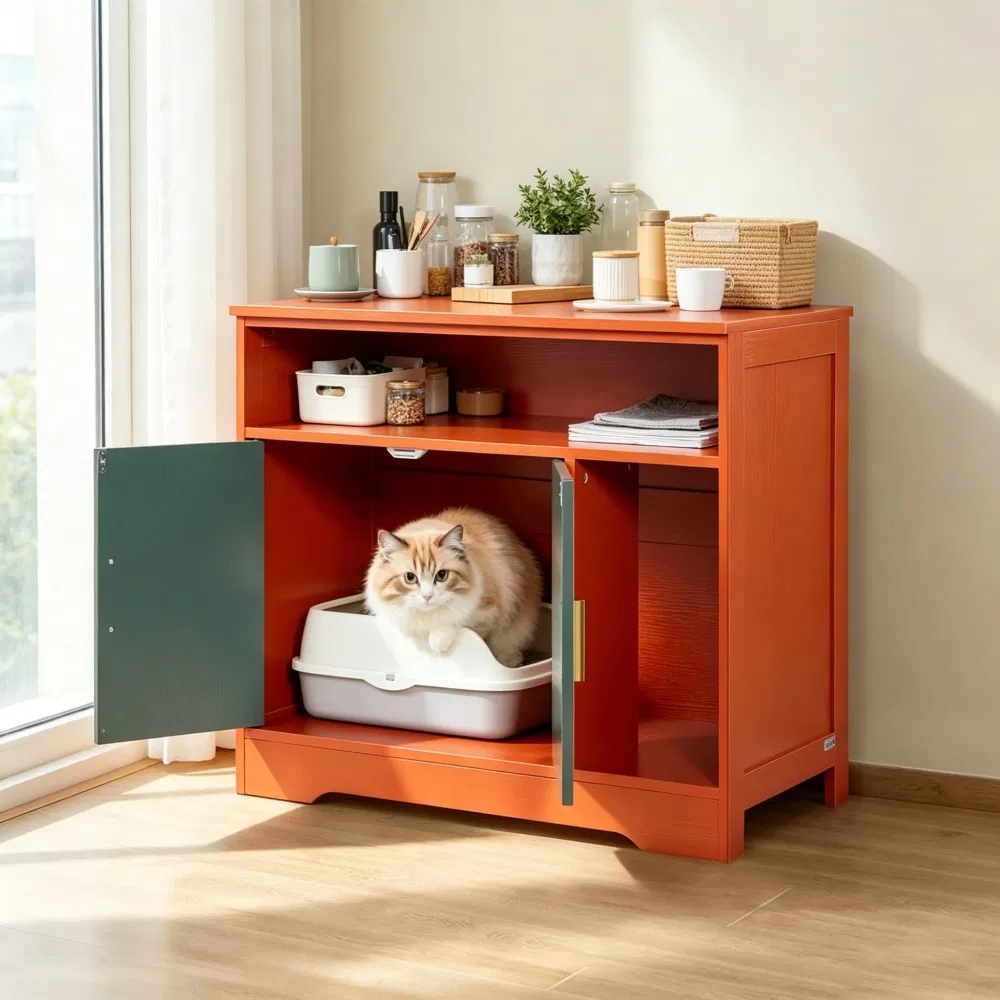 Wooden Cat Box Cabinet — image 6