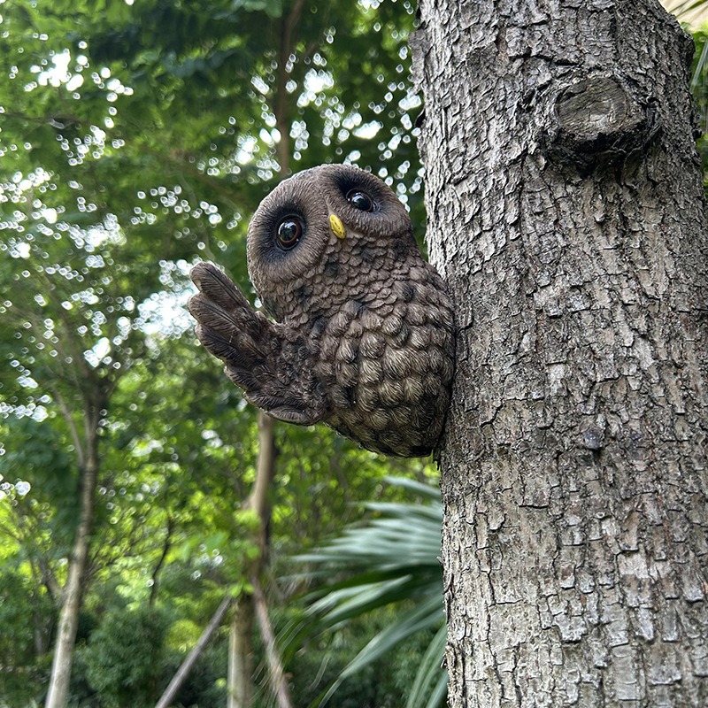 Simulated animal owl resin handicraft ornaments — image 2