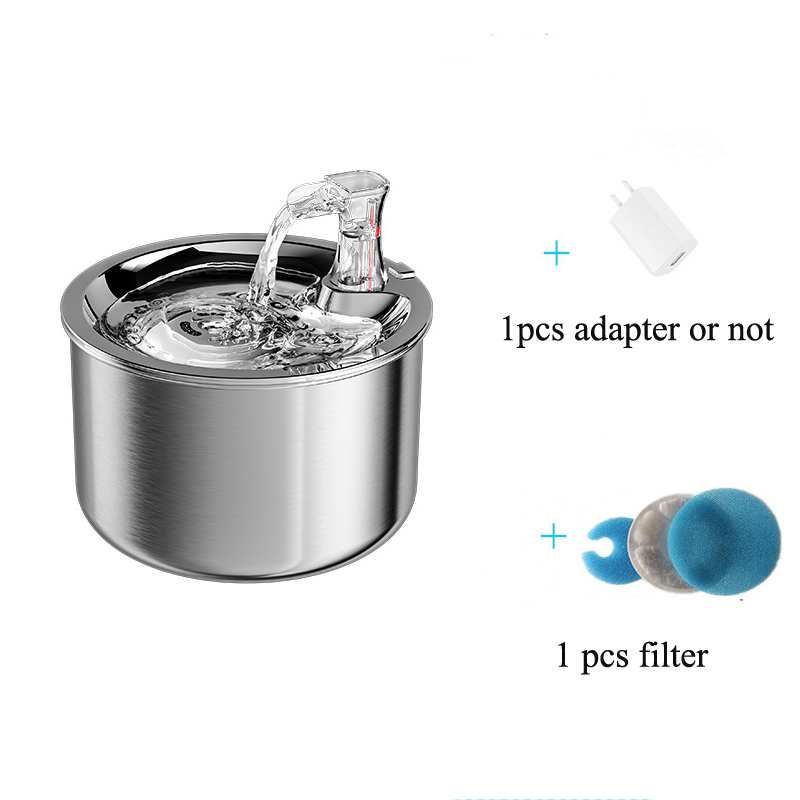 Stainless Steel Cat Water Dispenser Automatic Over-Circulation Flow Pet Smart Water Dispenser Cat And Dog Filter Drinking Bowl — image 6
