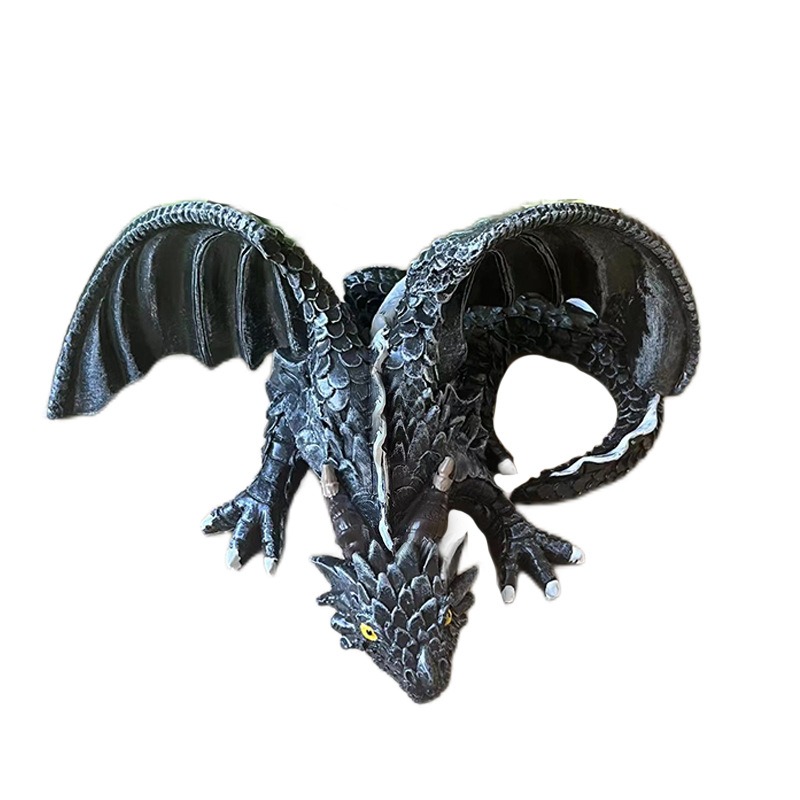 Resin Craft Decoration Winged Dragon Sculpture Ornaments Office Desktop Decoration Ornaments Resin Crafts — image 6