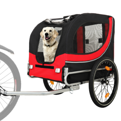 Large Folding Bike Trailer For Dogs 120LB Capacity All-Terrain Pet Carrier, Durable Steel Frame For Cycling, Jogging, Camping Outdoor Adventures — imagen 17
