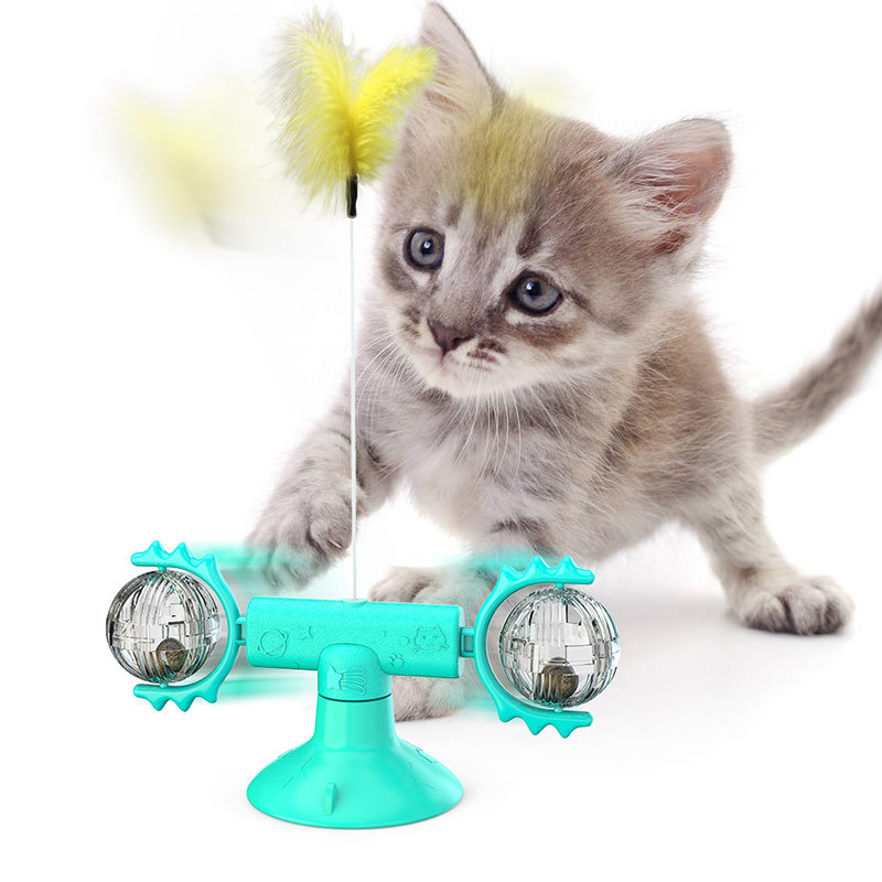 The New Cat Toy Relief Suction Cup Windmill Cat Teaser With Replacement Cat Teaser Set — image 5