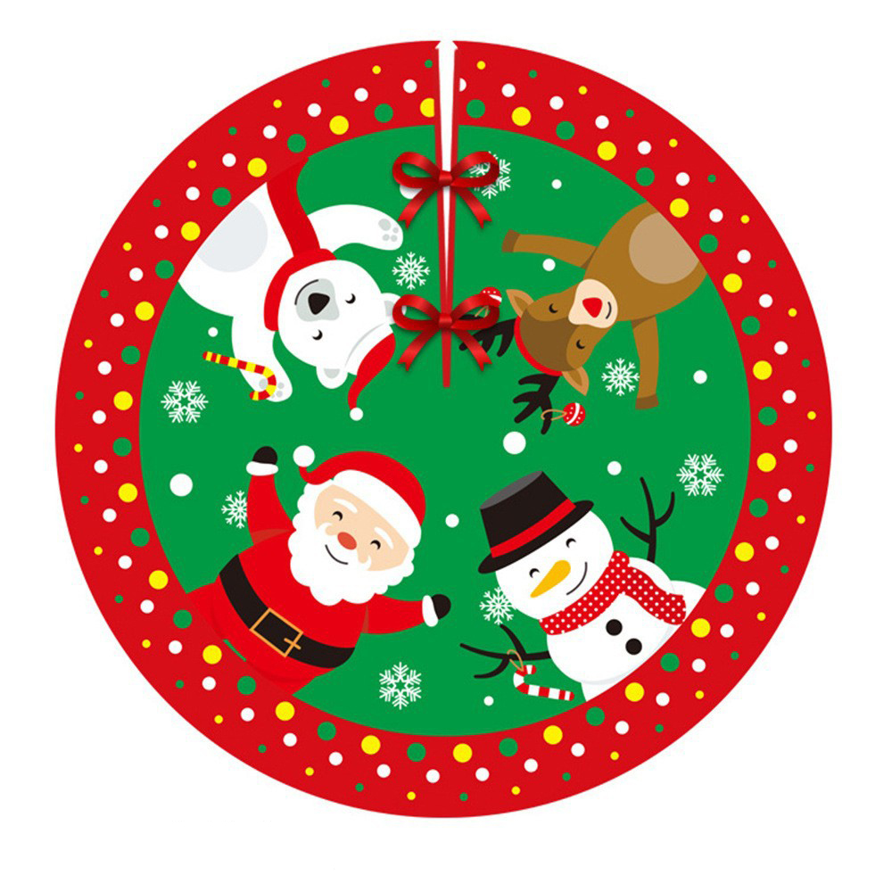 New Christmas Tree Skirt Creative Old Man Snowman Elk Pattern Tree Bottom Decoration Christmas Tree Ornaments — image 8