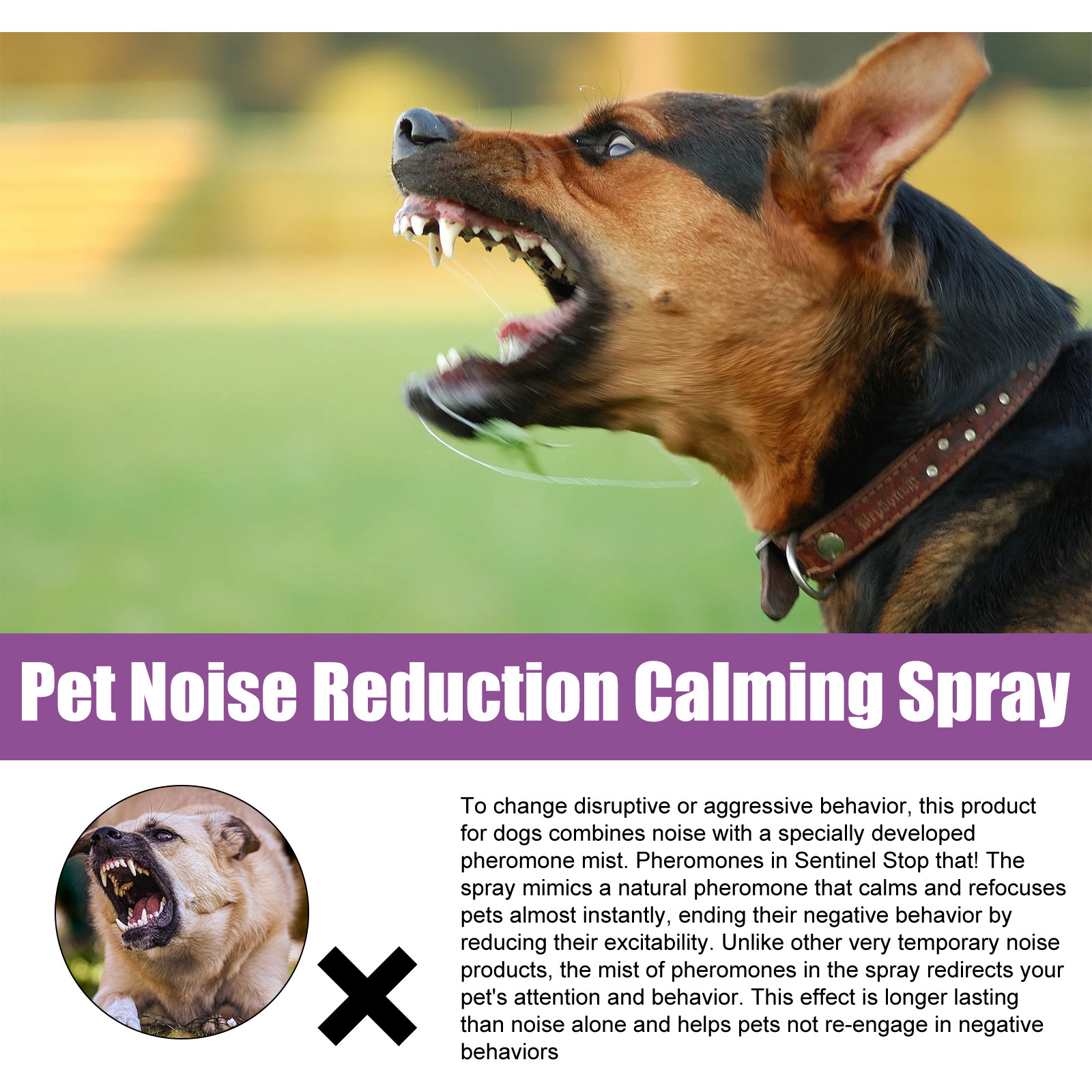 Spray Calmante para Mascotas, Reduzca Ladridos y Comportamiento Ansioso, Lavanda y Manzanilla, 50ml — imagen 4