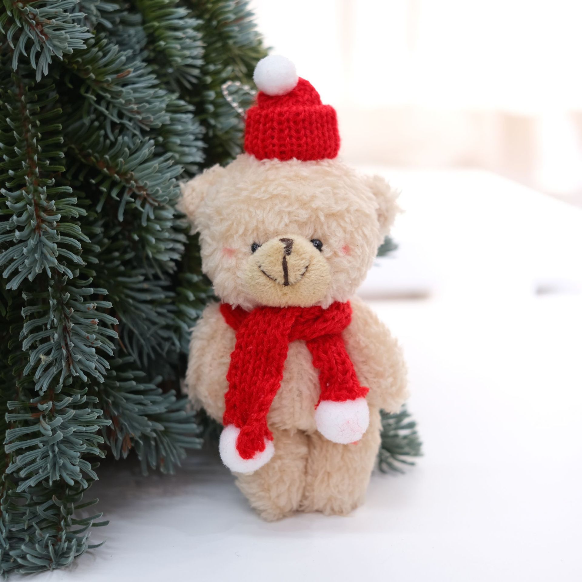 Pulsera de Sombrero Rojo Navideño Adorable Oso de Peluche Unido Regalo Caja Accesorios — imagen 9