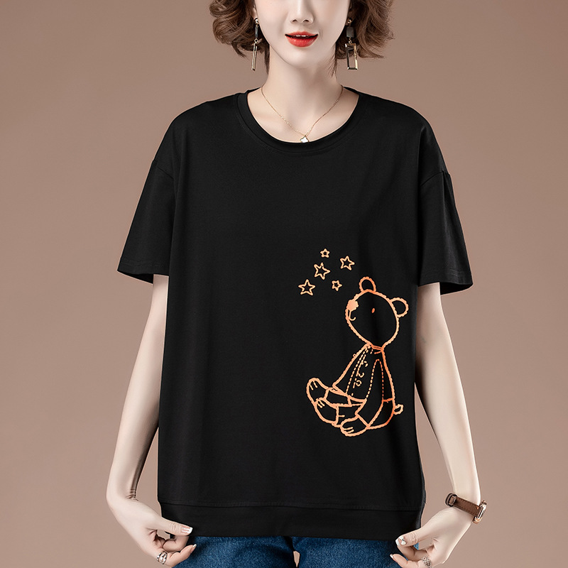 Loose teddy bear short sleeved top — image 3
