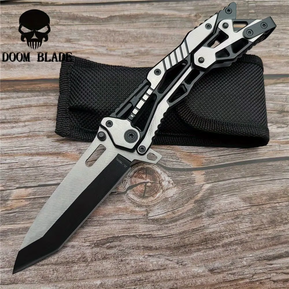Steel Samurai EDC Folding Knife - 3.35" 8CR15MOV Blade, 5.1oz Ultra-Lightweight Tactical Design, Skeletonized Grip (8.35" Total) — image 3