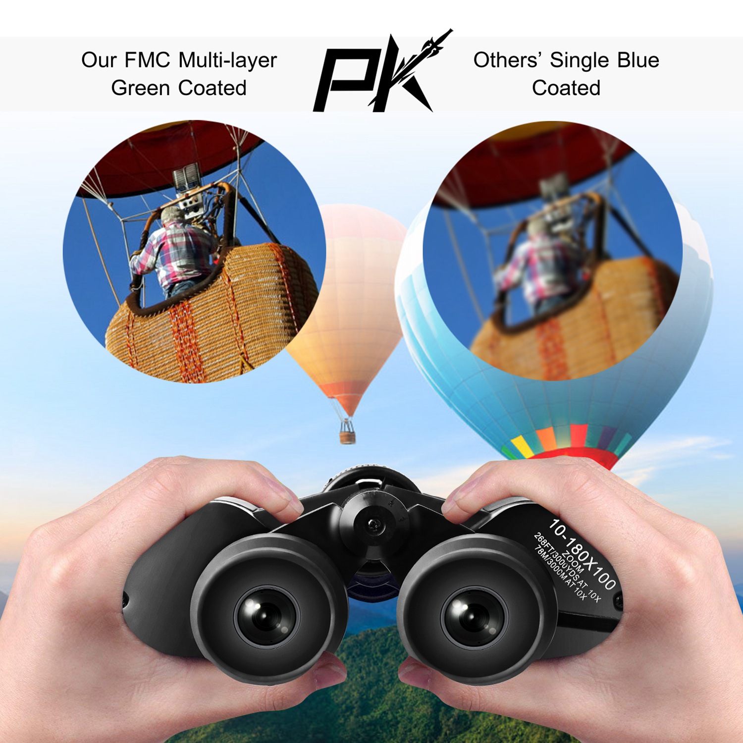 Binoculares Portátiles con Zoom y Lente FMC Visión Nocturna en Baja Luz para Observación de Aves, Caza, Eventos Deportivos y Conciertos, para Adultos y Niños — imagen 4