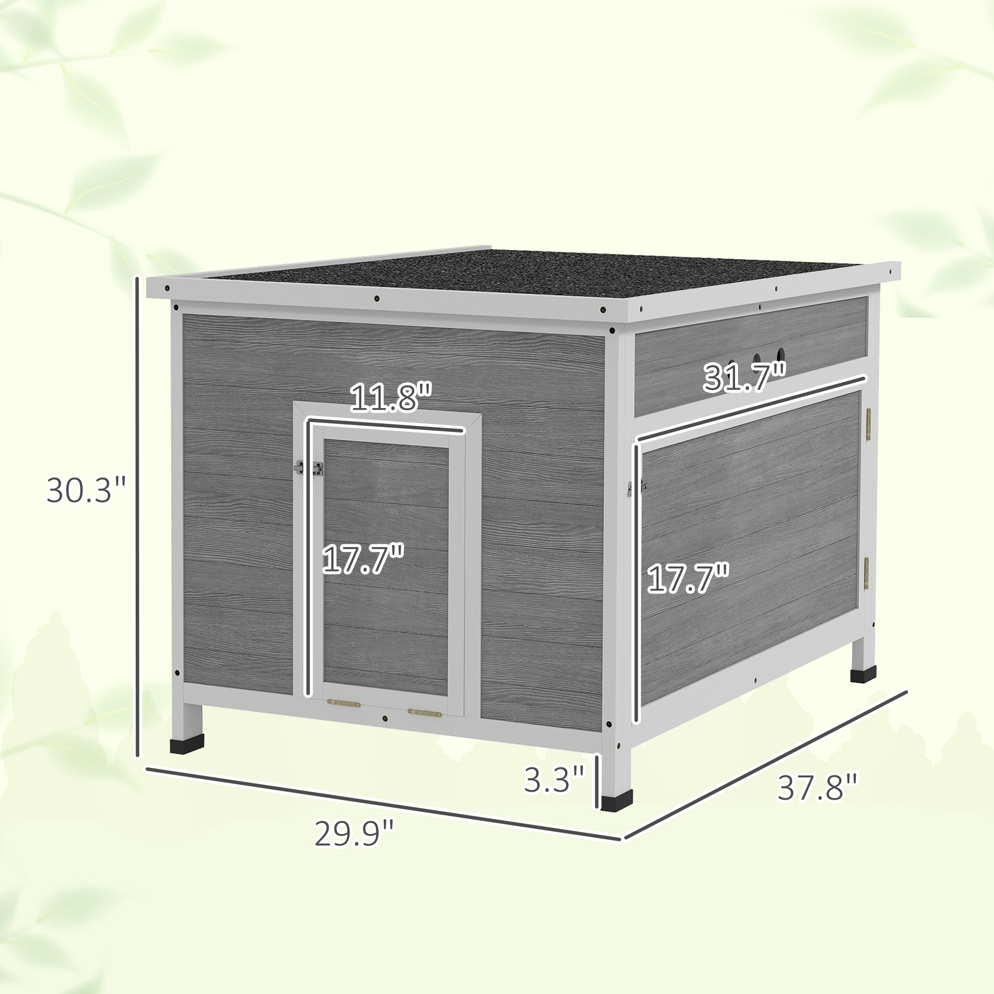 Wooden Duck Coop With Openable Roof, Removable Floor, Double Doors, Ramp, For 3-6 Ducks, Chickens, 30" X 38" X 30" — imagen 2