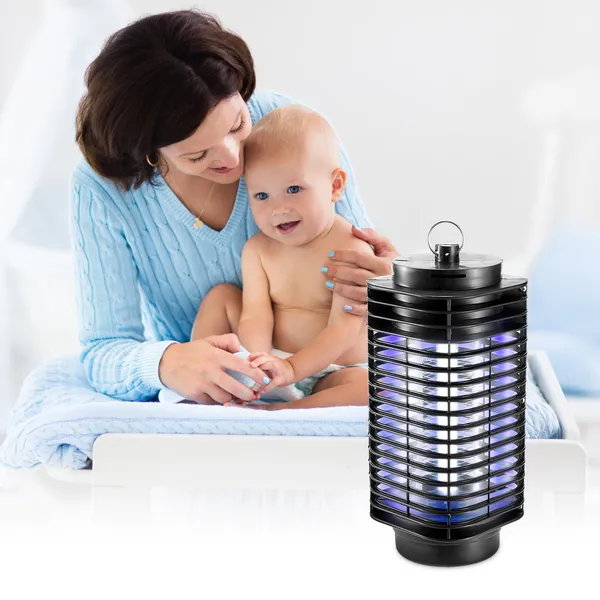 Zapador Eléctrico de Insectos Luz UV Lámpara Atrapa Voladores Cazador de Plagas — imagen 1