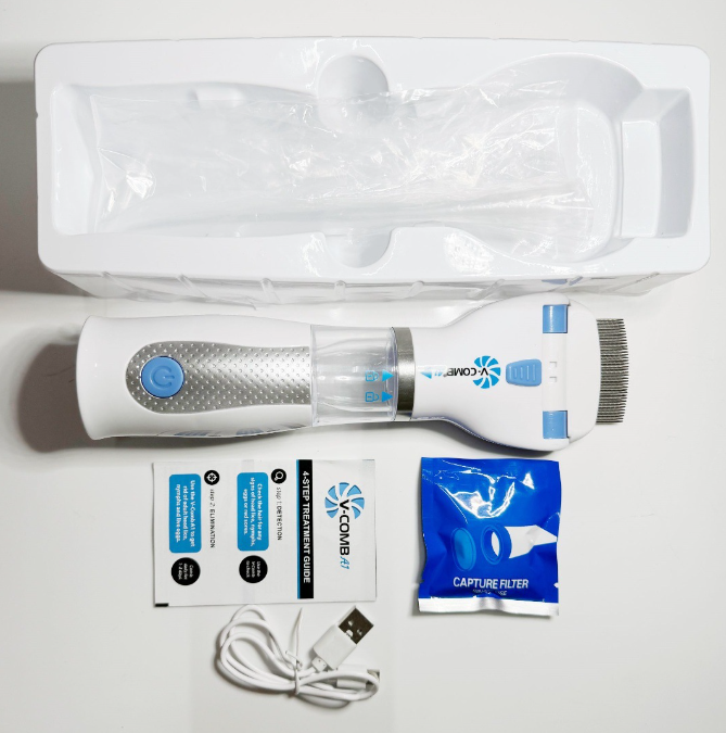 USB Rechargeable Pet Lice Remover for Dogs and Cats - Flea Comb for Hair Cleaning, Portable Lice Catcher — image 6