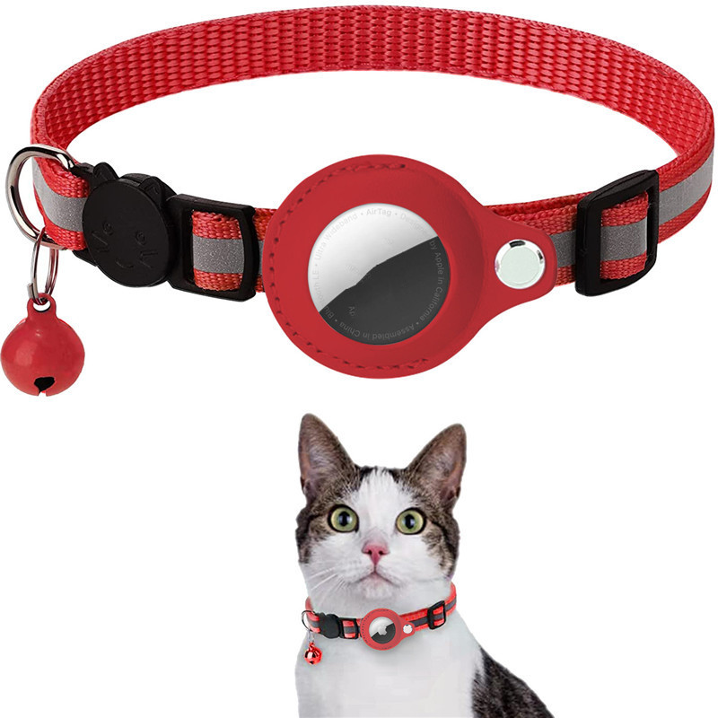 Reflective Collar Waterproof Holder Case For Airtag Air Tag Airtags Protective Cover Cat Dog Kitten Puppy Nylon Collar — image 22