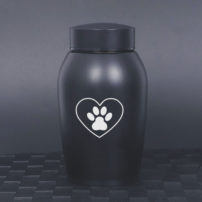Urnas de Recuerdo para Mascotas en Acero Inoxidable: Negro Portátil y Resistentes a la Humedad, Conservador de Cenizas Pequeñas para Animales de Compañía — imagen 10