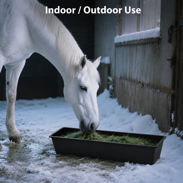 4-piece Dual-purpose Plastic Livestock Feed Trough Suitable For Daily Feeding Of Horses, Goats, Pigs And Other Animals Widely Adaptable To Home Backyards, Pastoral Fences, Livestock Sheds And Other — image 5