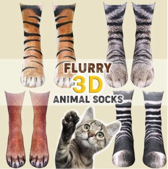 3D Animal Paw Socks Cute Cat Claws Socks Unisex Long Socks — image 4
