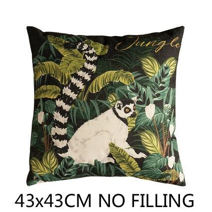 Madagascar, Jungle Animal Cushion Cover in Lush Green — image 2