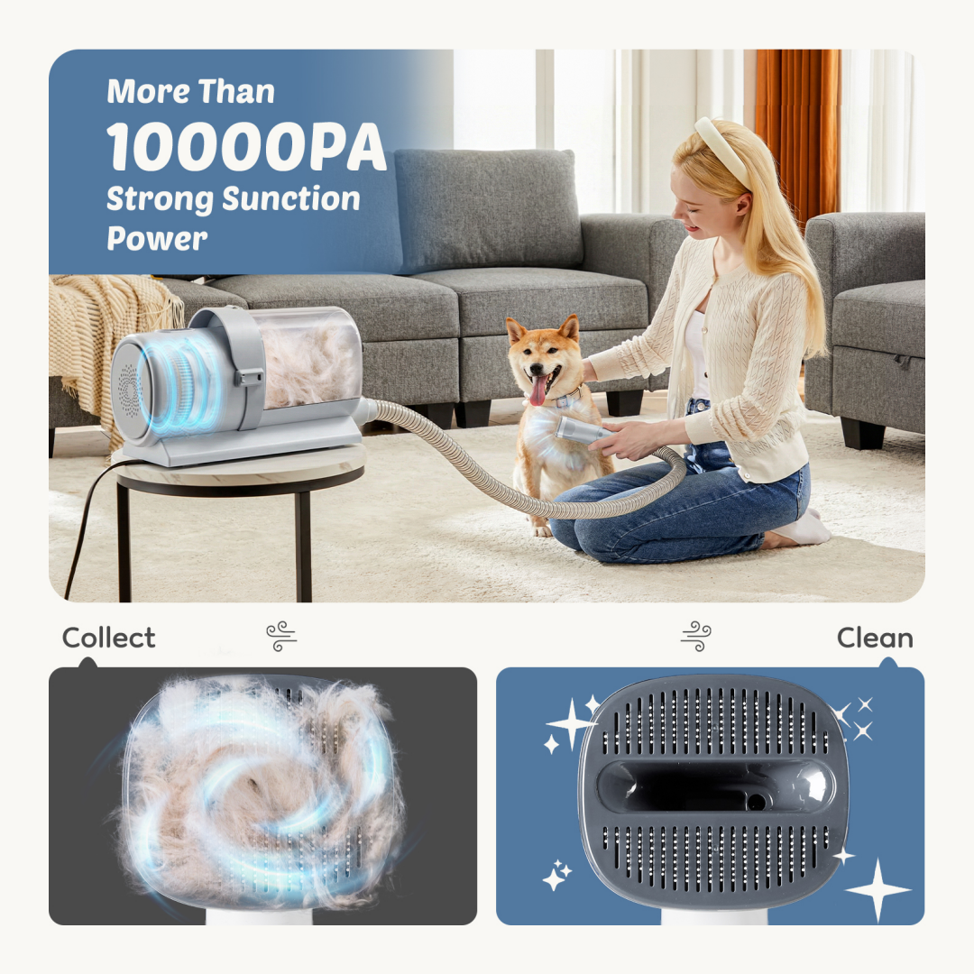 Tijeras de Peinado Profesionales para Perros con 2,5L, 3 Modos de Succión, Tijeras Cordless, 5 Herramientas para Peluqueros, Trimmer Silencioso para Pelo de Mascotas — imagen 4