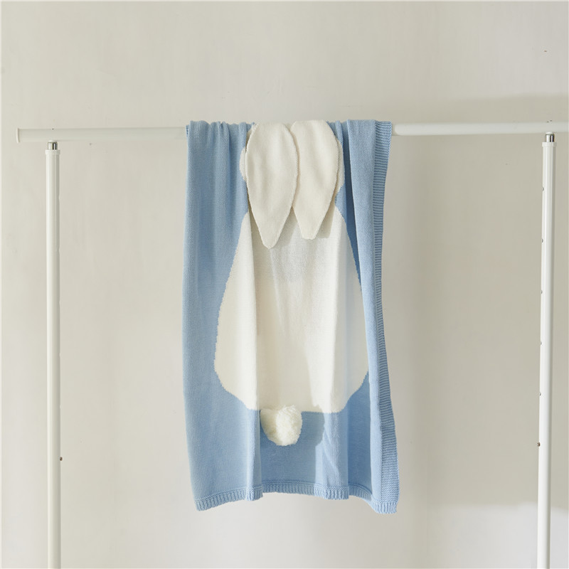 Manta de Alpaca para Niños - Manta de Cama para Bebés Chicos con Conejo Adorables, Acondicionada, Manta de Lana para Dormir — imagen 7