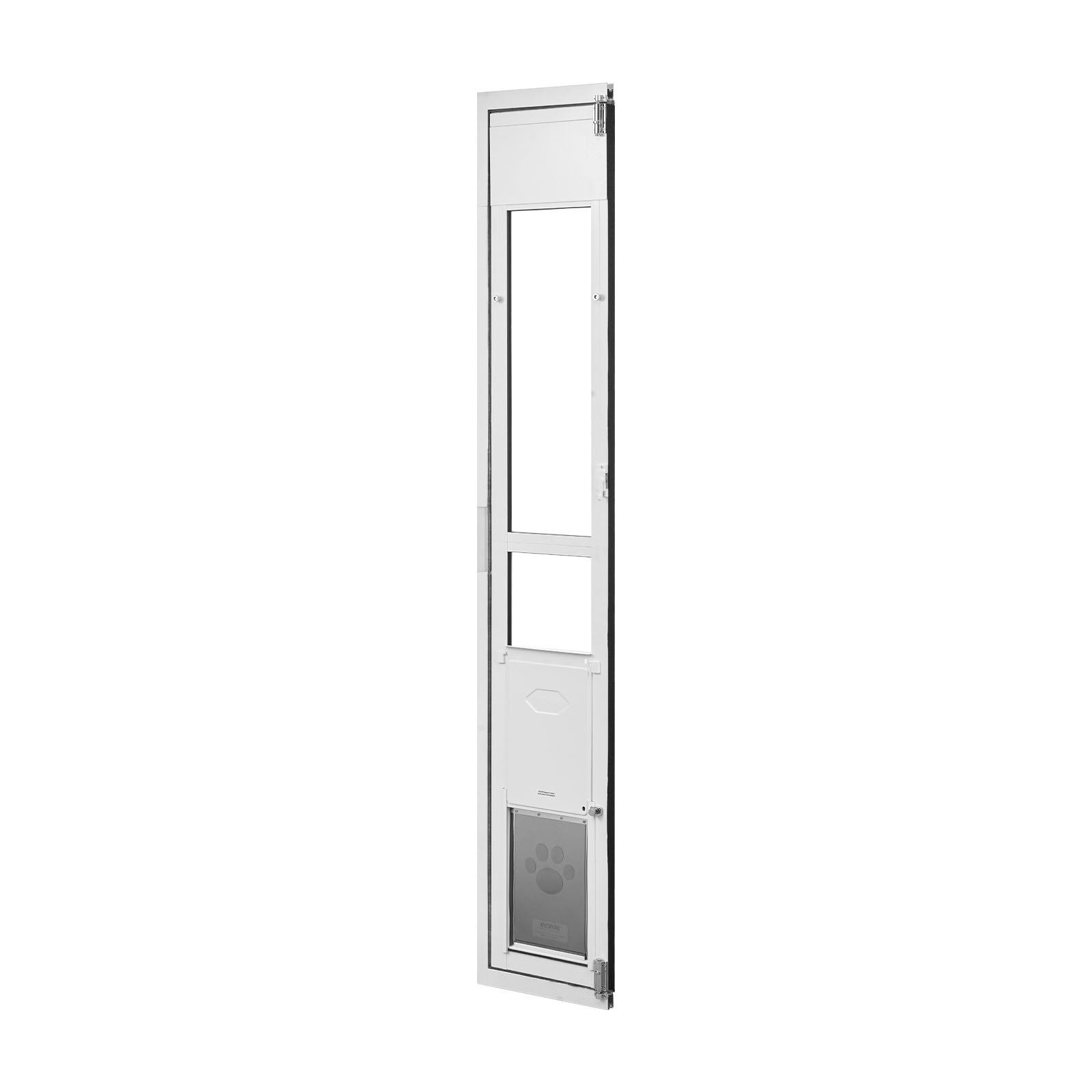 Puerta para Perros para Puertas de Vidrio Deslizantes, Altura Ajustable de 75.7 a 80.11 cm, Estructura de Aluminio con Ala y Cerradura, Diseño para Perros de Tamaño Mediano, Ideal para Inquilinos — imagen 1