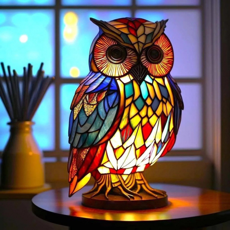 3D Colored Animal Light Desk Lamp Animal Series Decorative Night Light Animal Elephant Owl Cat Vintage Table Lamp Home Decoration — image 6