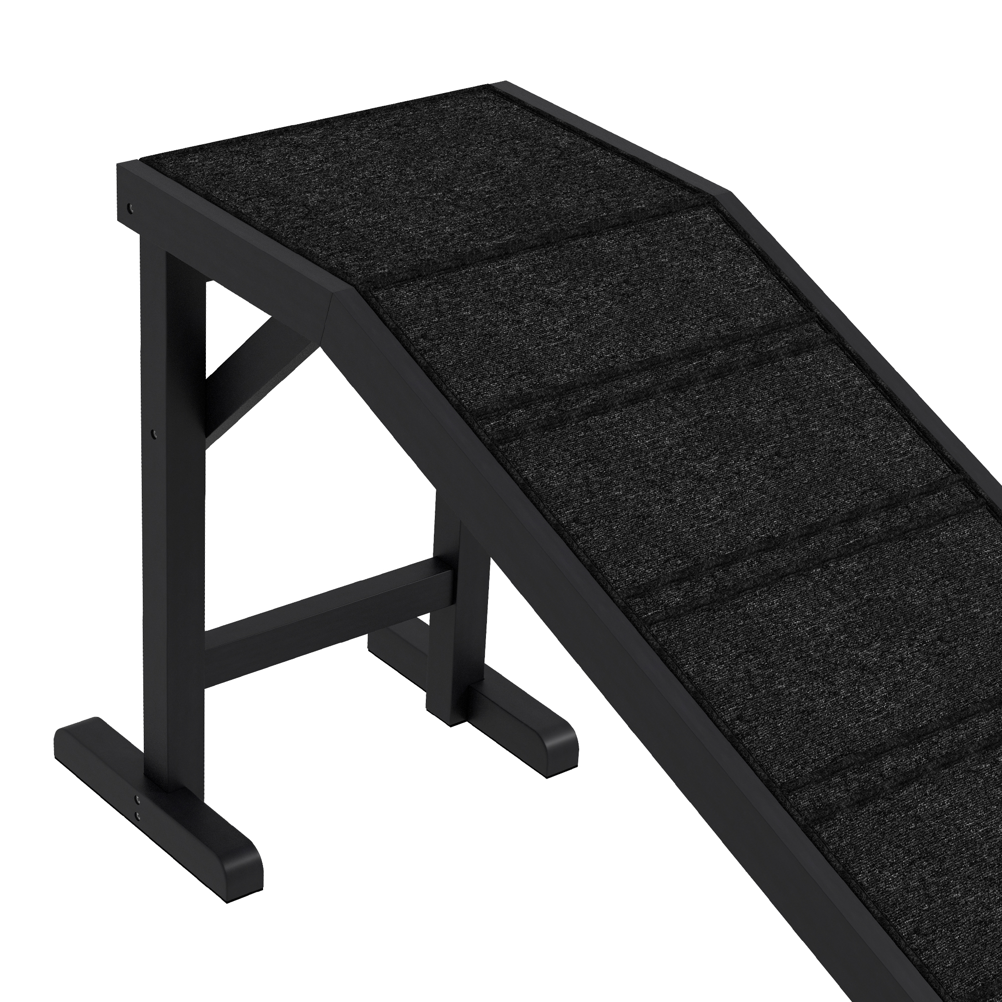 Paso para Perros con Alfombrilla Antideslizante y Plataforma Superior, 74" x 16" x 25", Negro — imagen 8