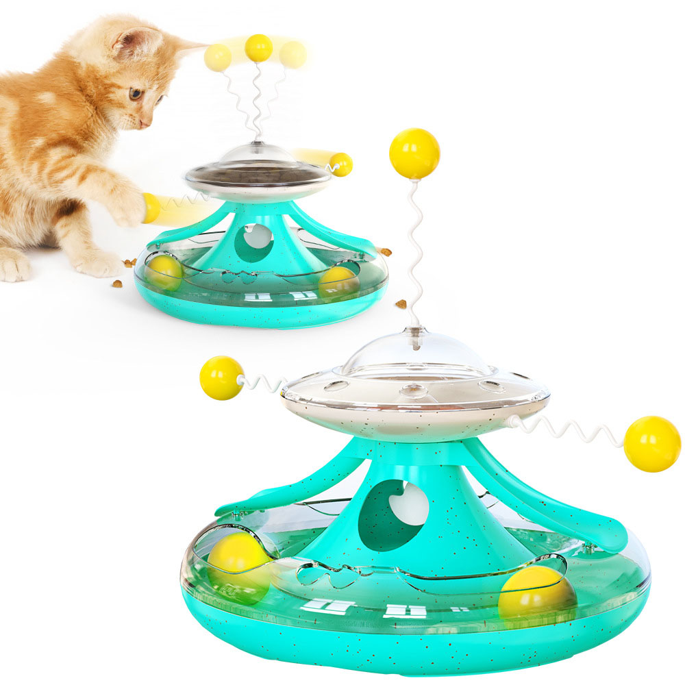 New Kitten Tumbler Track Cat Turntable Leaking Toy Cat Baseball Pet Supplies — image 1