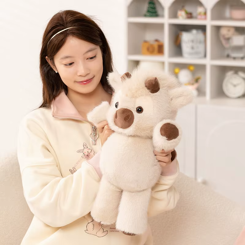 Adorable Highland Cattle Plush Toy 45cm - Huggable Running Cow Stuffed Animal Made with Premium Soft Fabric, Soothing Companion — image 3