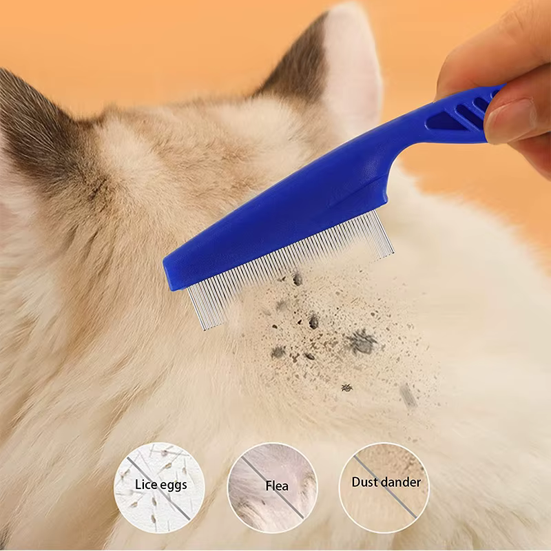 Rabbit Grooming Brush Small Pet Hair Remover Flea Comb Shampoo Bath Brush for Hamster Guinea Pig Rabbit Accessories — image 6