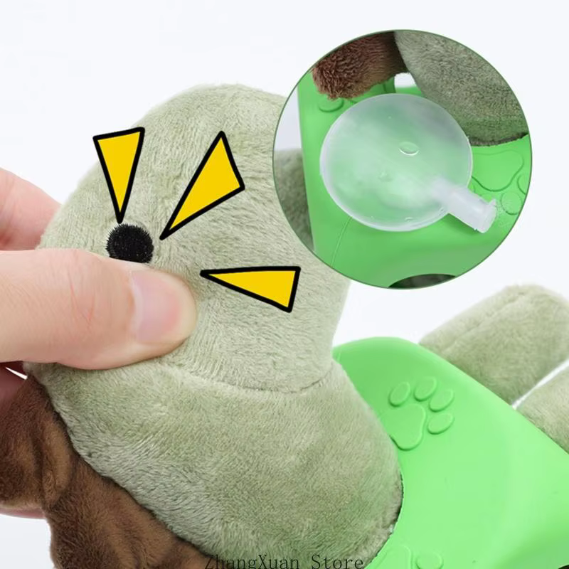 Dinosaur Dog Toy for Chewing and Carrying, Soft Plush Animal Figure with Rubber Outer Body for Tossing, Interaction and Indoor — image 5