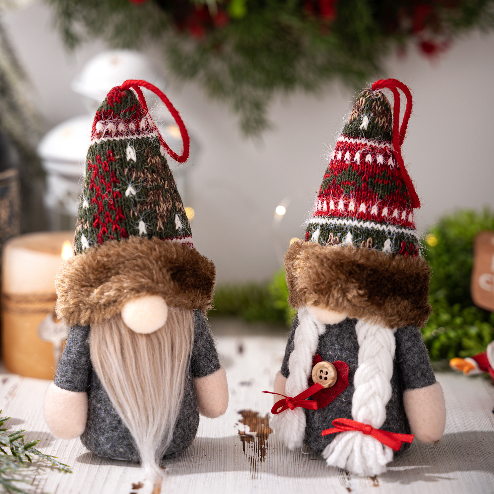 Christmas Decoration Rudolph Reindeer Ornament with Lights, Cartoon Elf LED Figure for Holiday Decor — image 3