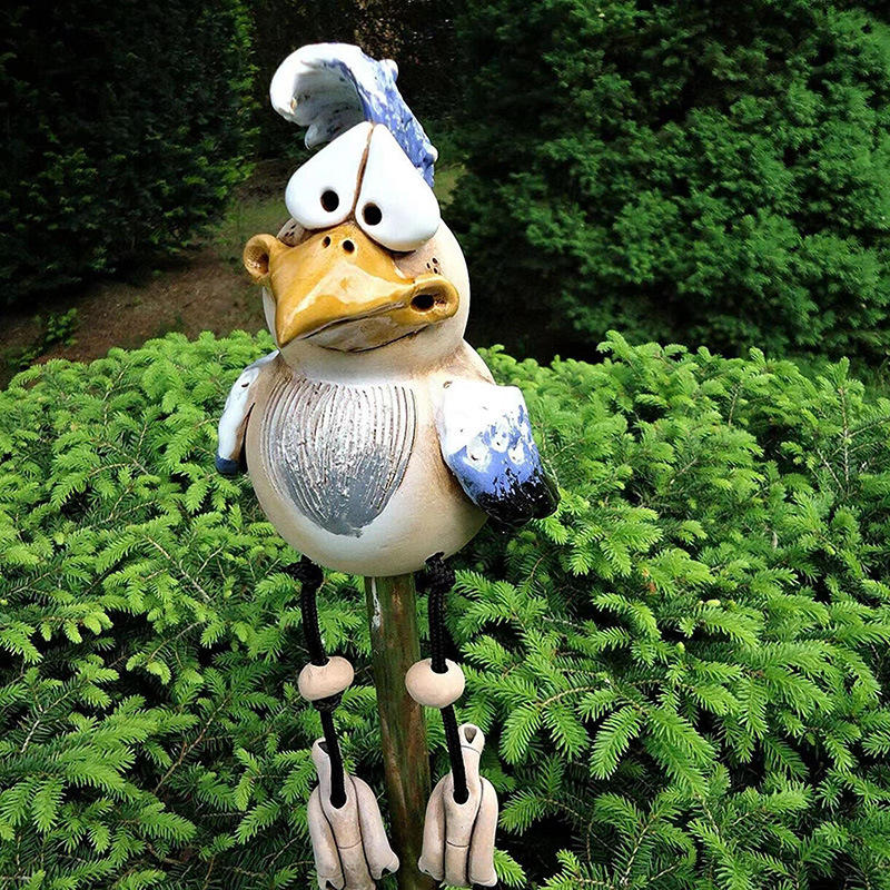 New Cute Bird Sparrow Garden Animal Statue Decorative Resin Craft Ornament — image 4