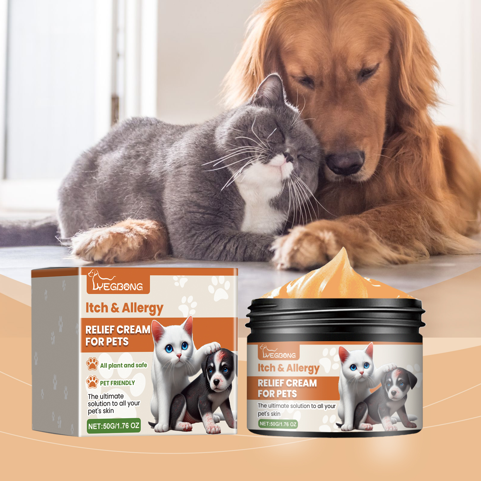 Pet Itch & Allergy Relief Cream, Soothing Skin For Dogs & Cats, Natural Herbal Extracts For Itch, Bites & Irritated Skin, 50g — image 8