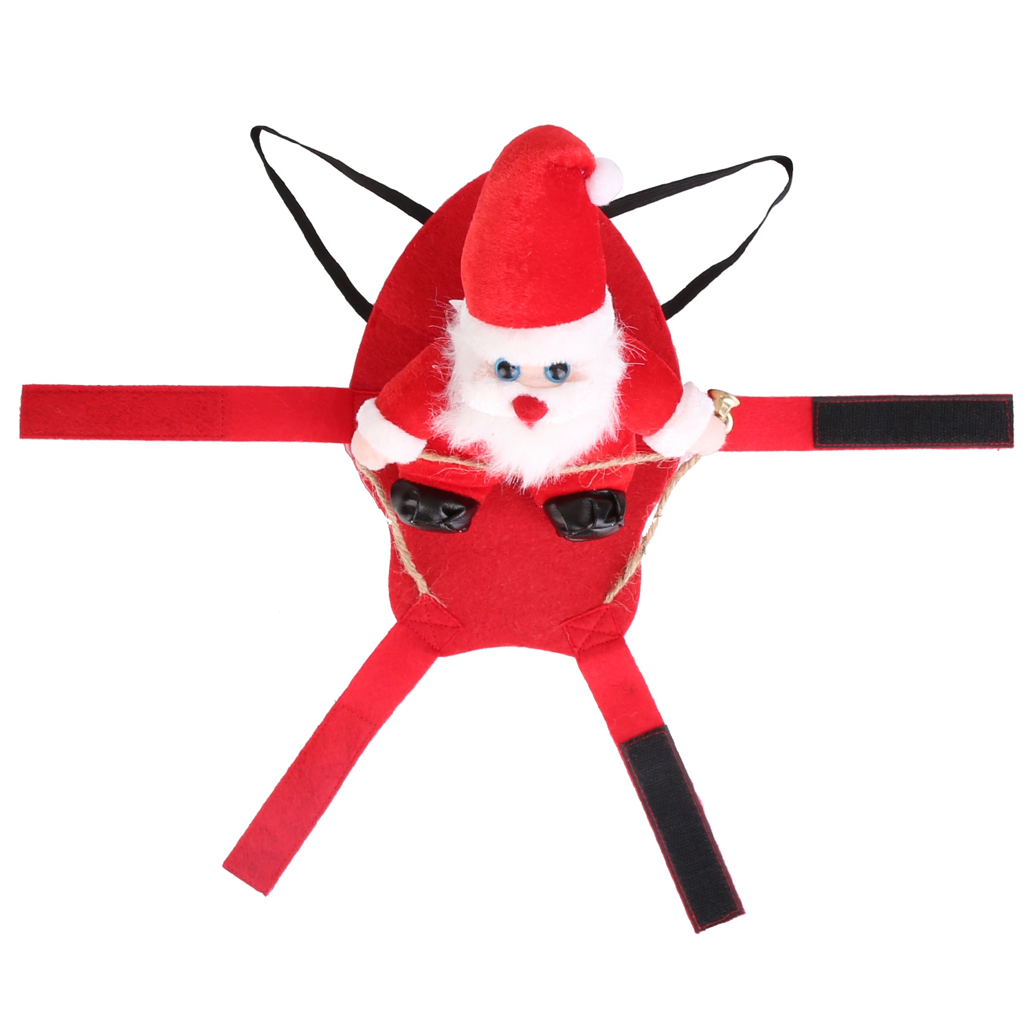 Opciones de Tamaño S-M-L-X - 1 Pieza Traje de Navidad para Mascotas - Chaqueta Roja con Patrón de Papá Noel y Campana para Perros y Gatos — imagen 4