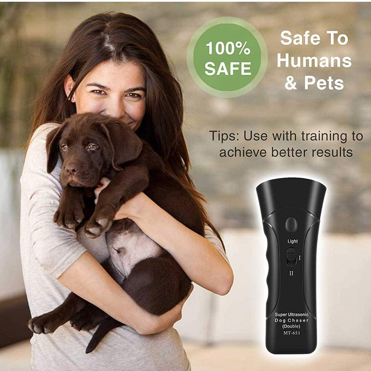 Handheld Ultrasonic Dog Drive Double-Headed LED Flashlight Dog Drive Portable Dog Trainer Barking Dog — image 5