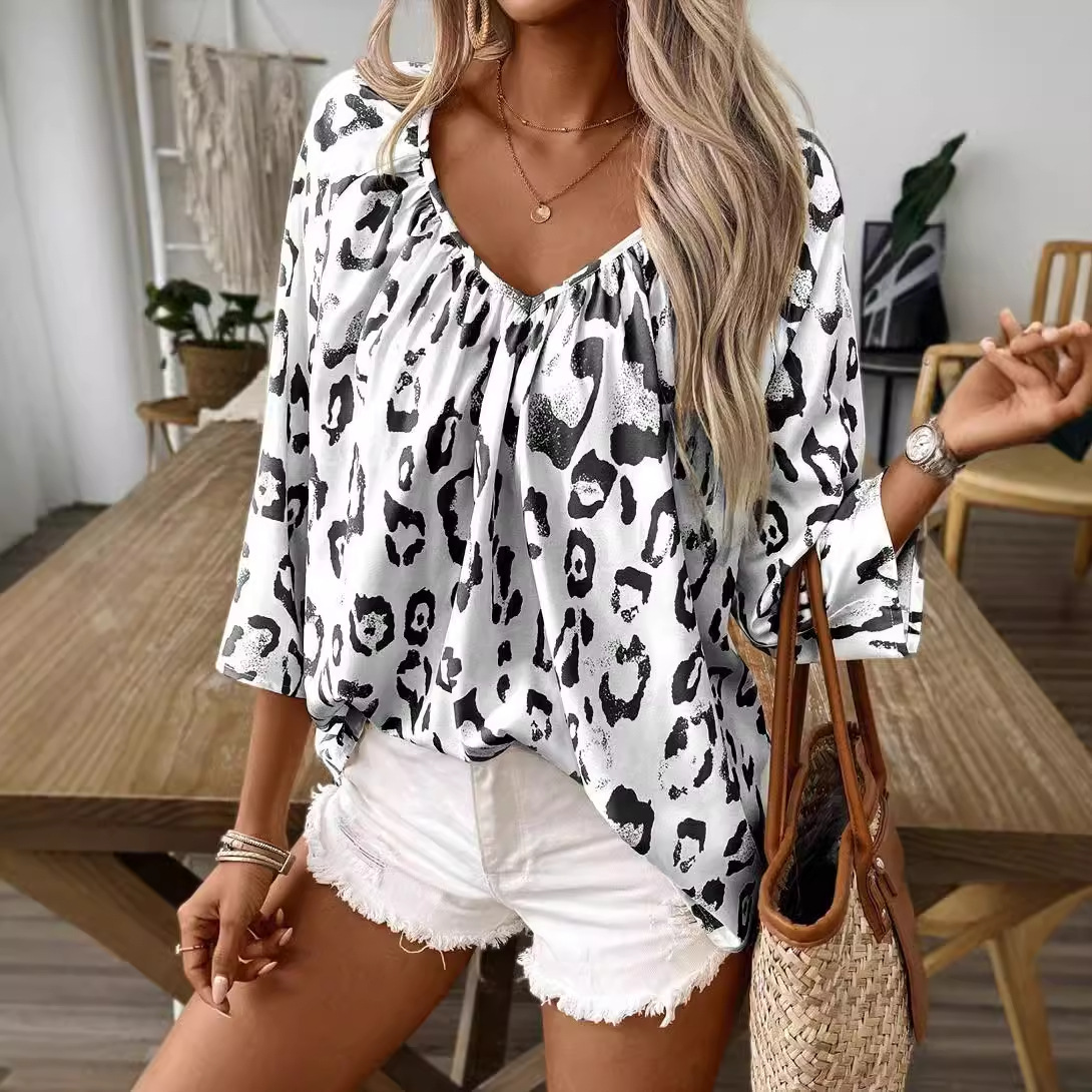 Sudadera de manga larga con estampado de leopardo para mujer — imagen 12