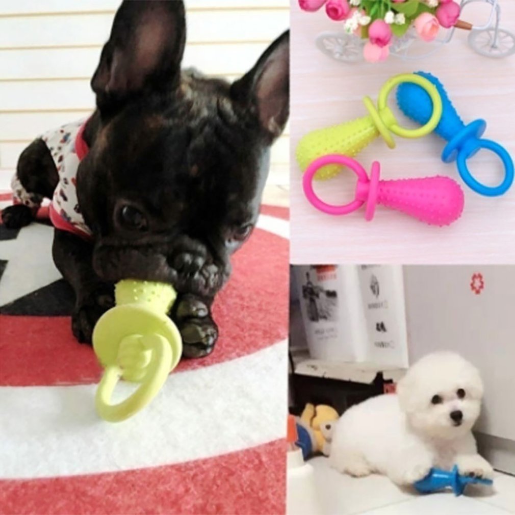 Juguetes para Perros Toy de Mordida Material de Goma Sonido de Llave Forma de Tetina para Cachorros Color Aleatorio Caliente — imagen 2