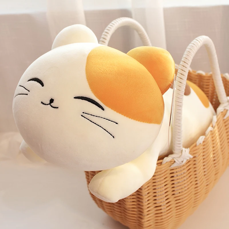 Cartoon Crouching Cat Doll Plush Toy Little Cat Doll Strip Pillow Sofa Cushion Female — image 3