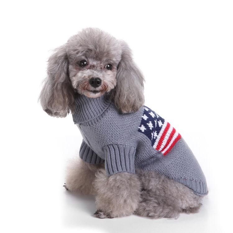 Winter Jumpers Pet Supplies American Flag Dog Clothes — image 2