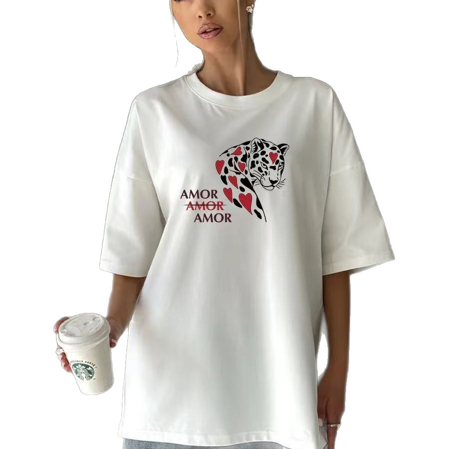 Cheetah pattern short sleeved T-shirt for women — image 1