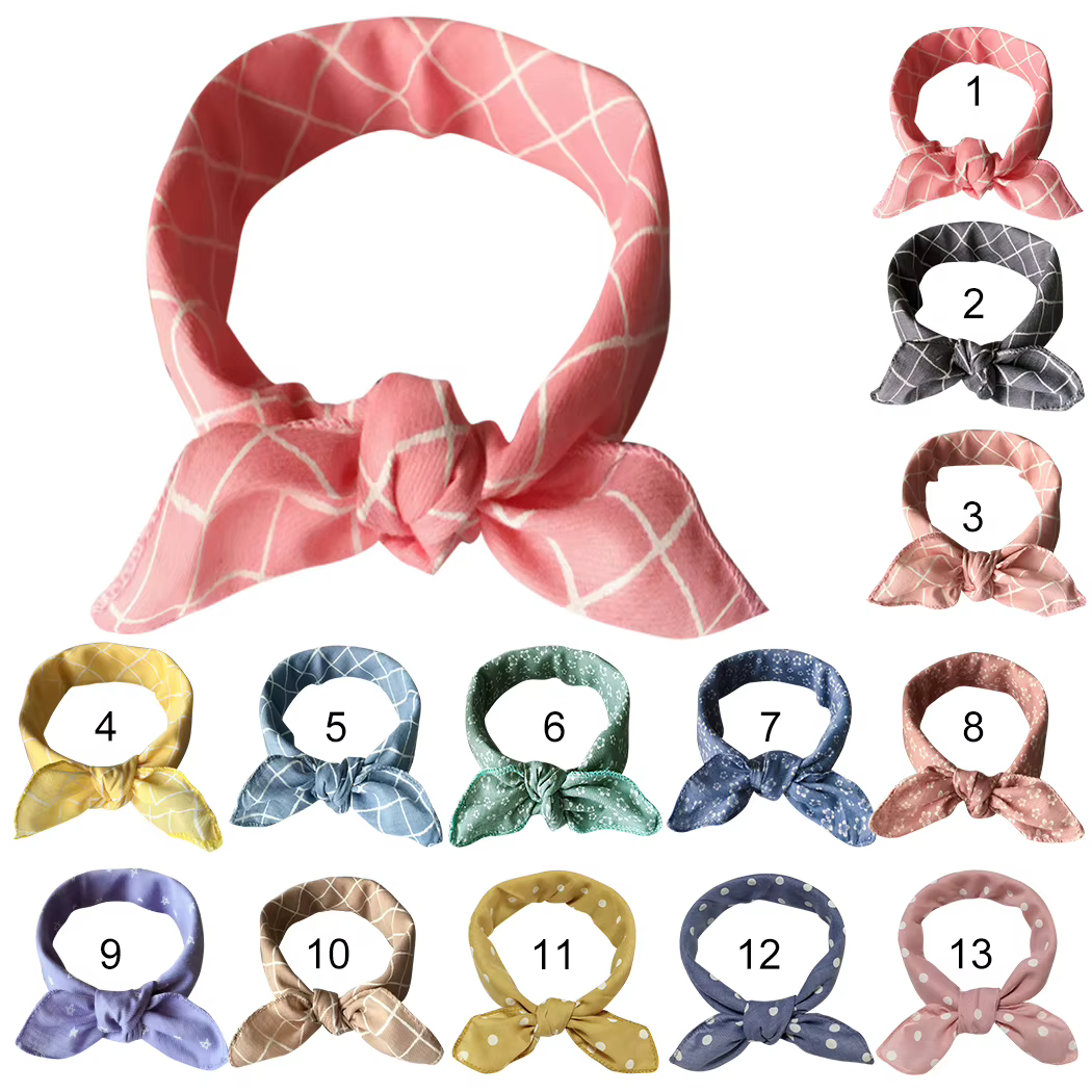 Fashion Plaid Dots Style Winter Pet Bandanas Cotton Washable Dog Bandanas Scarf Bowties Collar Pet Square Bib For Puppies Kitten — image 2