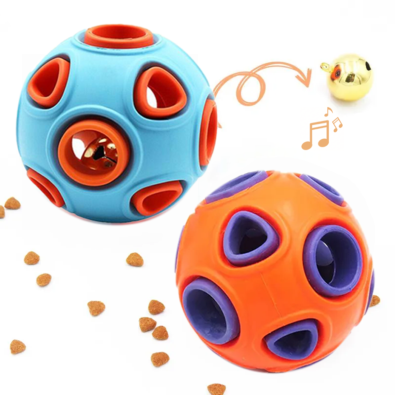 Pelota de Goma con Sonido de Campana para Perros, 2 Piezas, Juguetes Interactivos para Cachorros y Pequeños Caninos — imagen 1