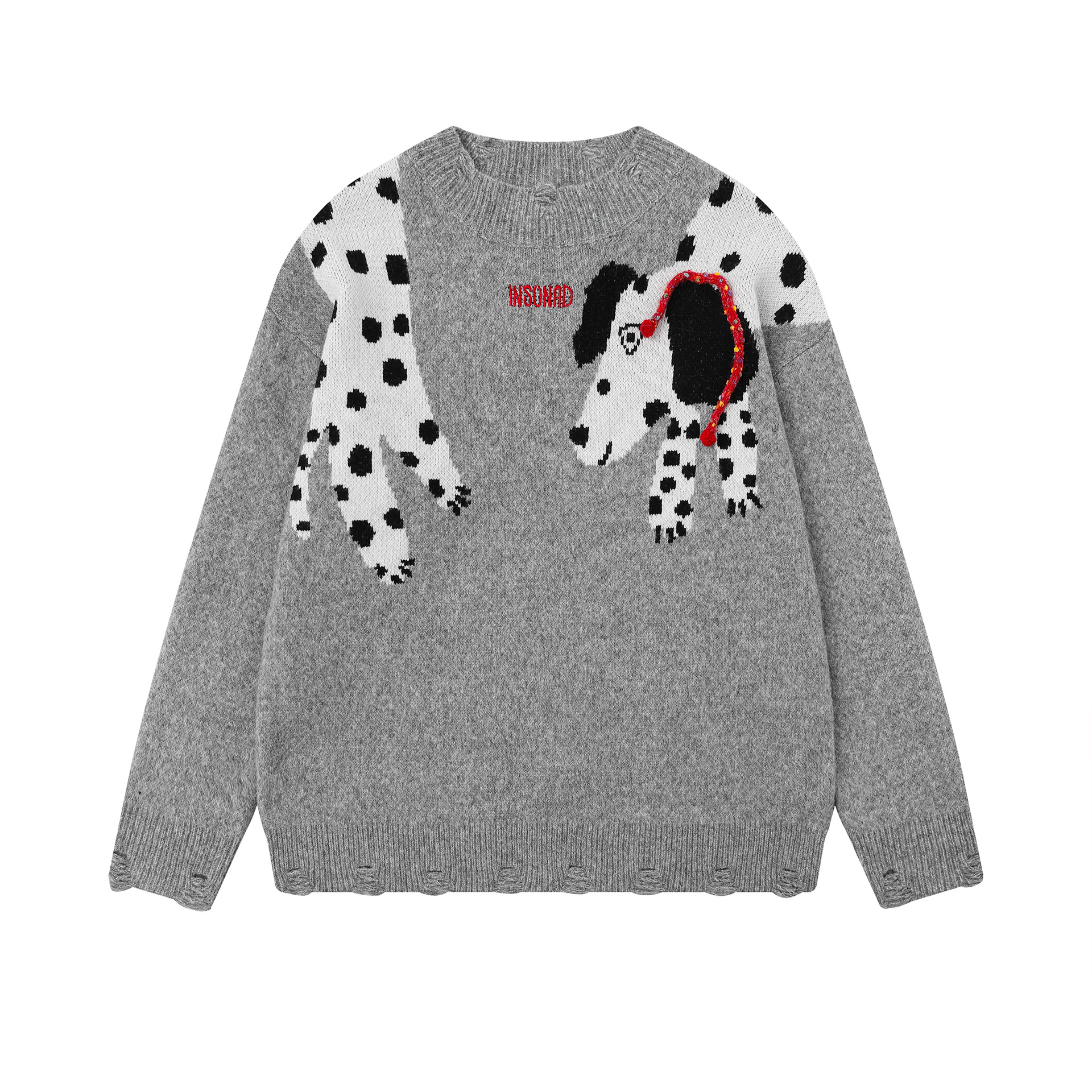 Embroidered puppy jacquard sweater — image 7