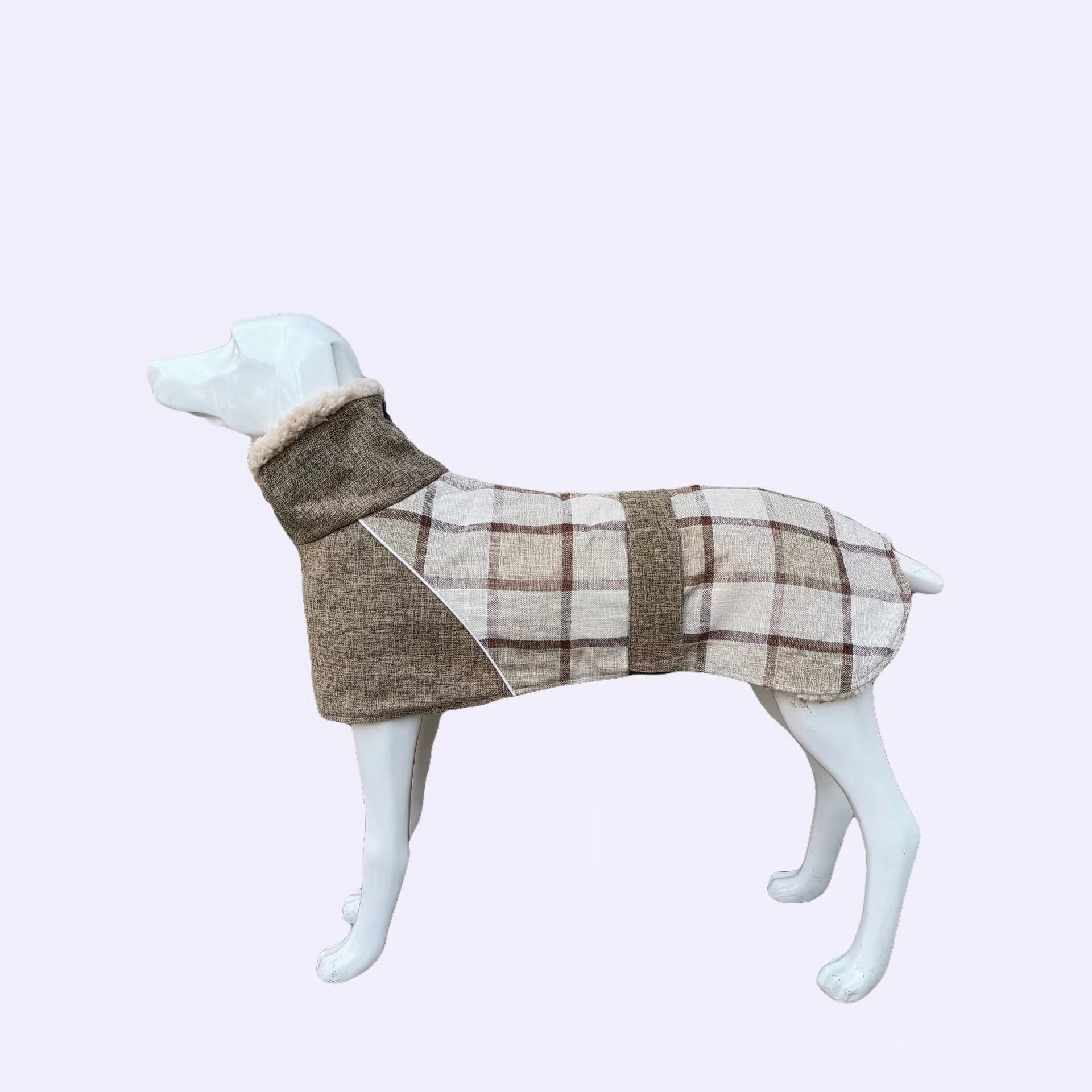 Ropa para Mascotas de Otoño e Invierno - Chaqueta de Lino Plaid Nueva para Perros y Gatos — imagen 4
