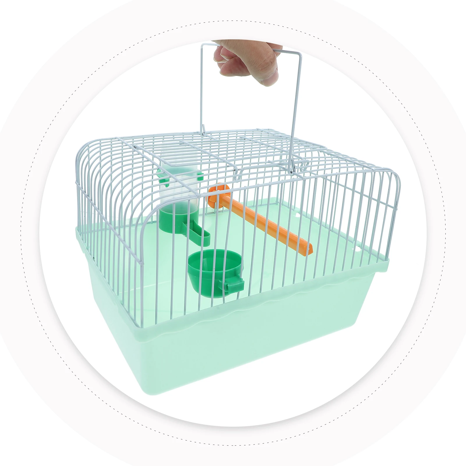 Caja Portátil para Pájaros: Hábitat Espacioso para Mascotas, Bebedero y Comedor para Viajes — imagen 1